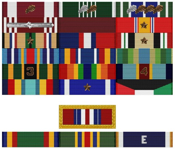 Robert Scott U.S. military ribbon rack